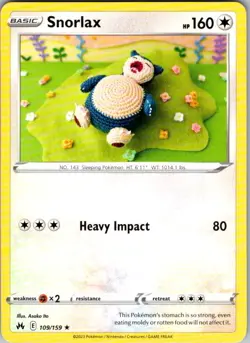 Pokemon | Crown Zenith | Snorlax | 109/159 | Normal | NM - Image 1