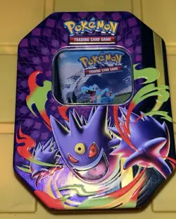 Pokemon Mega Gengar ex Moonlit Tin Empty Plus 2 Empty Mini Tins - Image 1