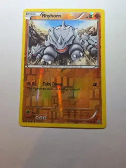 Rhyhorn 74/160 Pokemon TCG Primal Clash Reverse Holo NM - Image 1