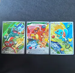 Pokemon TCG First Partner Illustration Collection Series 1 Kanto Starters NM - Image 1
