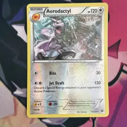Aerodactyl 76/124 Reverse Holo Rare Fates Collide Pokemon 2016 - Image 1