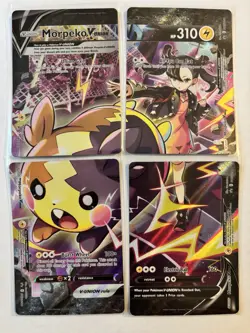 Pokemon TCG Morpeko V-Union SWSH287/ 288 /289/290 Black Star Promo Set Of 4 - Image 1