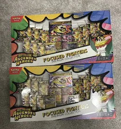 Pokemon TCG Mega Evolution Ascended Heroes Focused Fighters Premium Box 2025 X2 - Image 1