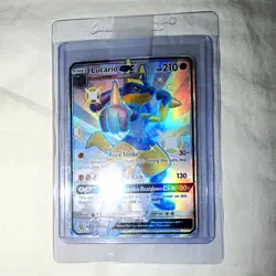 Lucario GX Full Art Holo GX Pokemon TCG Hidden Fates SV64/SV94 2019 210 HP - Image 1