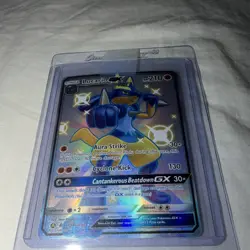 Lucario GX Full Art Holo GX Pokemon TCG Hidden Fates SV64/SV94 2019 210 HP - Image 2