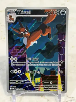 Pokemon ME05: Pitch Black Thievul 092/084 Illustration Rare Holo - Image 1
