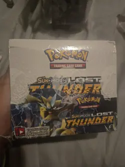 Pokemon TCG Sun & Moon Lost Thunder Booster Box Sealed English Lugia Zeraora - Image 1