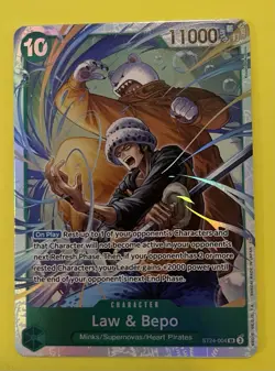 One Piece TCG Law & Bepo ST24-004 Super Rare Green Starter Deck - Image 1