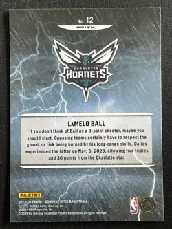 Lamelo Ball 2023-24 Panini Donruss Optic Raining 3s Holo #12 - Image 2