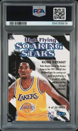1997 FLEER SOARING STARS HIGH FLYING #4 KOBE BRYANT PSA 8 - Image 2