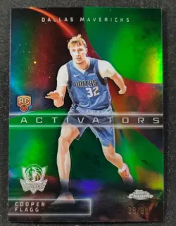 Cooper Flagg 2025-26 Topps Chrome Activators Green Refractor RC /99 #AC-11 - Image 1