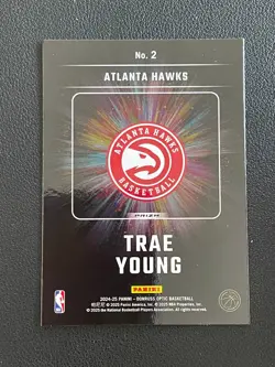 Trae Young 2024-25 Panini Donruss Optic Lights Out Holo Prizm #2 - Image 2