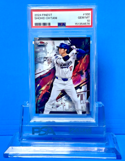 Shohei Ohtani PSA Graded Gem Mint 10 ! 2024 Topps Finest #100 ⚾ - Image 1
