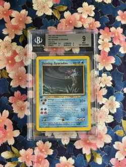 2001 Pokemon Shining Gyarados 1st Edition Neo Revelation Holo 65/64 BGS 9 - Image 1