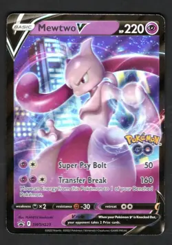 Pokemon Mewtwo V SWSH223 SWSH: Sword & Shield Promo Cards Holo NM/M - Image 1
