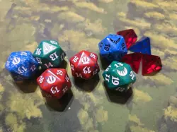 MTG Spindown Dice - D20 Dice - Magic The Gathering Bulk Spindown Lot Plus D4s - Image 1
