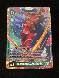 Rosemon X Antibody Digimon Card Game Exceed Apocalypse BT15-054 R NM - Image 1