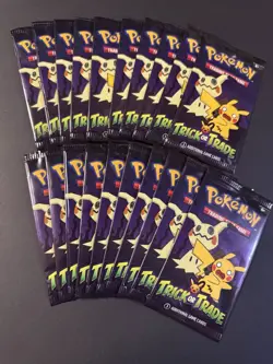 2023 20 Pack Lot of Trick Or Trade Mini Booster Packs Sealed Pokemon 3 Cards Per - Image 1