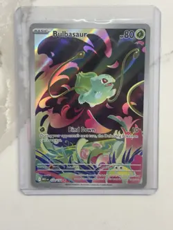 Bulbasaur Mega Evolution Full Art IR Illustration Card 133/132 Rare NM Pokemon - Image 1