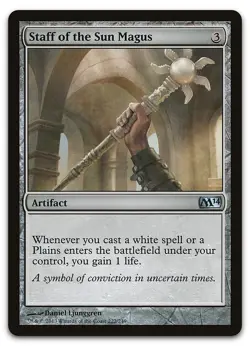 Staff of the Sun Magus #222 (LP) Magic 2014 M14 Magic MTG - Image 1