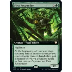 FIRST RESPONDER (EXTENDED ART) X4 Streets Of New Capenna: Commander Magic MTG - Image 1
