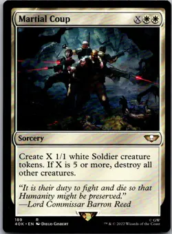 Martial Coup 189 Rare Universes Beyond: Warhammer 40,000 Magic: The Gathering NM - Image 1