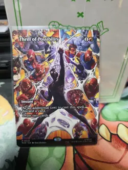 Thrill of Possibility (Borderless) Spider-Man MTG Eternal-Legal Regular In Hand! - Image 1