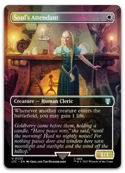 Soul's Attendant (Borderless) #520 (Foil) (NM) Lord of the Rings LTC Magic MTG - Image 1