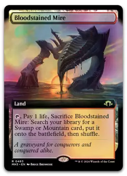 Bloodstained Mire (Extended Art) #463 (Foil) NM Modern Horizons 3 MH3 Magic MTG - Image 1
