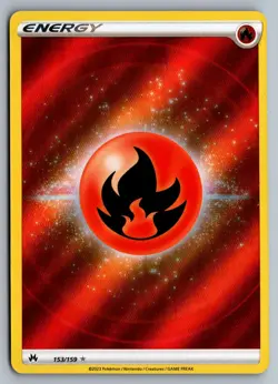 Fire Energy (Texture Full Art) SWSH: Crown Zenith CRZ 153/159 Ultra Rare NM - Image 1