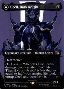 MTG FIN *Non-Foil Cecil, Dark Knight (Borderless) 380 R NM FINAL FANTASY - Image 1
