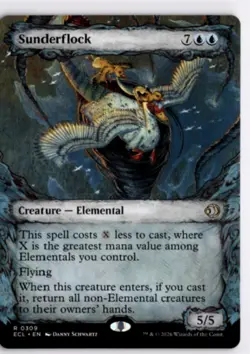 MTG ECL *Non-Foil Sunderflock (Showcase) 309 R NM Lorwyn Eclipsed - Image 1