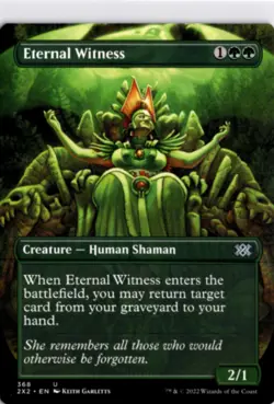 MTG 2X2 *Non-Foil Eternal Witness (Borderless) 368 NM Double Masters 2022 U - Image 1