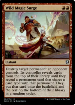 MTG CLB *Foil Wild Magic Surge 206 U NM Commander Legends: Battle for Baldur's G - Image 1