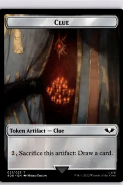 MTG 40K Non-Foil Astartes Warrior (001) // Clue Double-Sided Token T 1 // 21 NM - Image 2