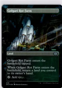 MTG 2X2 *Foil Golgari Rot Farm (Borderless) 406 U NM Double Masters 2022 - Image 1