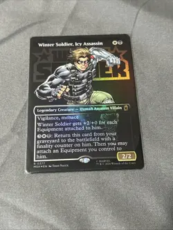 Winter Soldier, Icy Assassin - Foil - Borderless MTG - Marvel Super Heroes - - Image 1
