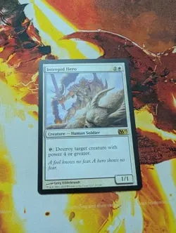 Intrepid Hero Rare Magic: The Gathering Magic 2013 (M13) Near Mint - Image 1