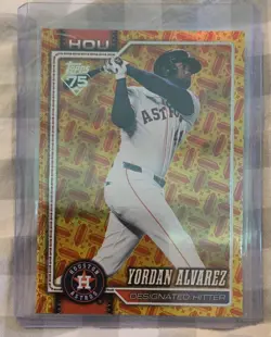 2026 Topps Series 2 Yordan Alvarez Hot Dog Parallel /99 Color Match Astros - Image 1