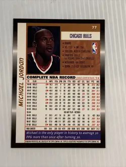 1998-99 Topps #77 Michael Jordan - Image 2