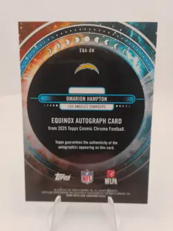 2025 Topps Chrome Cosmic Equinox Autograph Rookie Omarion Hampton 97/99 - Image 2