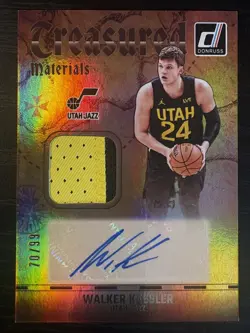 2024-25 Panini Donruss Walker Kessler treasured Materials GU Patch Auto /99 - Image 1