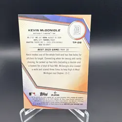 Topps 2025 Bowman's Best Kevin McGonigle TP-28 Detroit Tigers Serial /75 - Image 4
