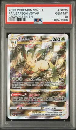 Pokemon Crown Zenith Leafeon VSTAR GG35/GG70 PSA 10 GEM MINT Galarian Gallery - Image 1