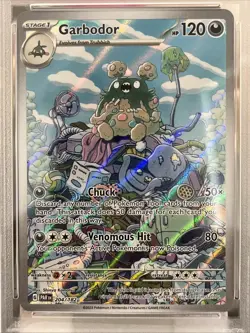 PSA 8 Garbodor 204/182 Illustration Rare Paradox Rift Pokemon NM-MT - Image 2