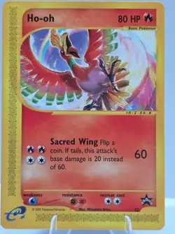 2002 Pokemon WOTC Ho-Oh Black Star Promo #52 E-Reader NM/MINT - Pack Fresh Back - Image 1