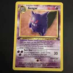 Gengar 20/62 1st Edition Pokemon Card TCG 1999 Non Holo Fossil - Image 1