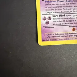 Gengar 20/62 1st Edition Pokemon Card TCG 1999 Non Holo Fossil - Image 5