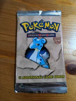Pokemon Fossil LAPRAS ART Booster Pack Unlimited NEW FACTORY SEALED 20.9 - Image 2