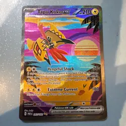 Pokemon TCG Tapu Koko ex 247/182 SV04 Paradox Rift Holo Secret Eng - Image 1
